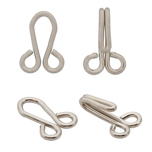 Крючки пришивные 33х12 мм, №10, цв.никель, 200 шт