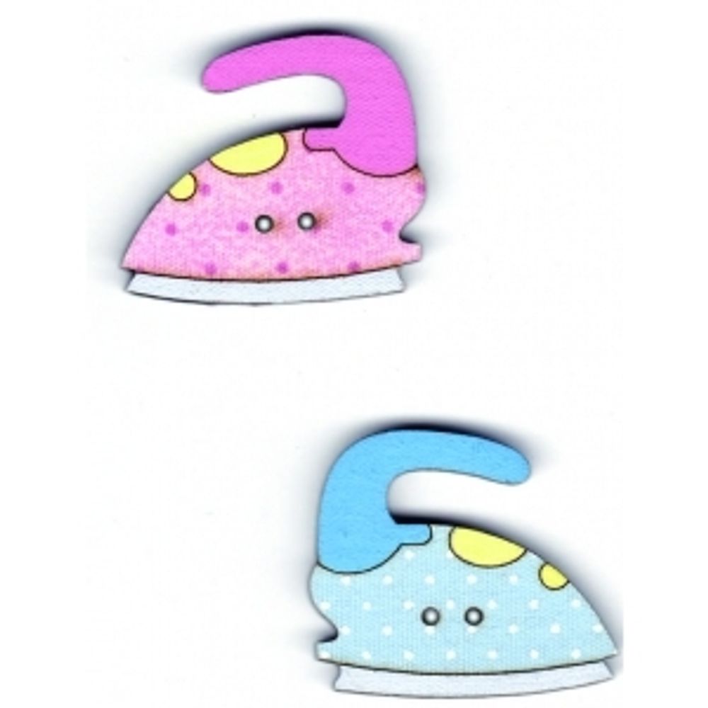 Украшения декоративные пуговицы "Утюги", Aurora, 1 шт, AU-B4623