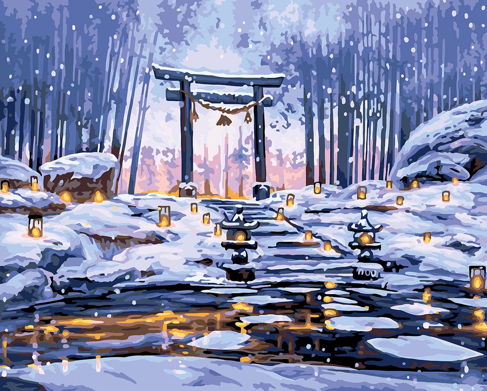 Картина по номерам Фрея PNB/PLDD-260, Ворота духов, (со светодиодами) 50х40 см