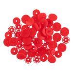 Кнопка рубашечная установочная пластик ⌀15 мм, 500 шт, 003 красный, Micron POM-15/500
