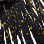 Занавес Дождик 100х200 см, 01_черные звезды, Boomzee GBZ-13