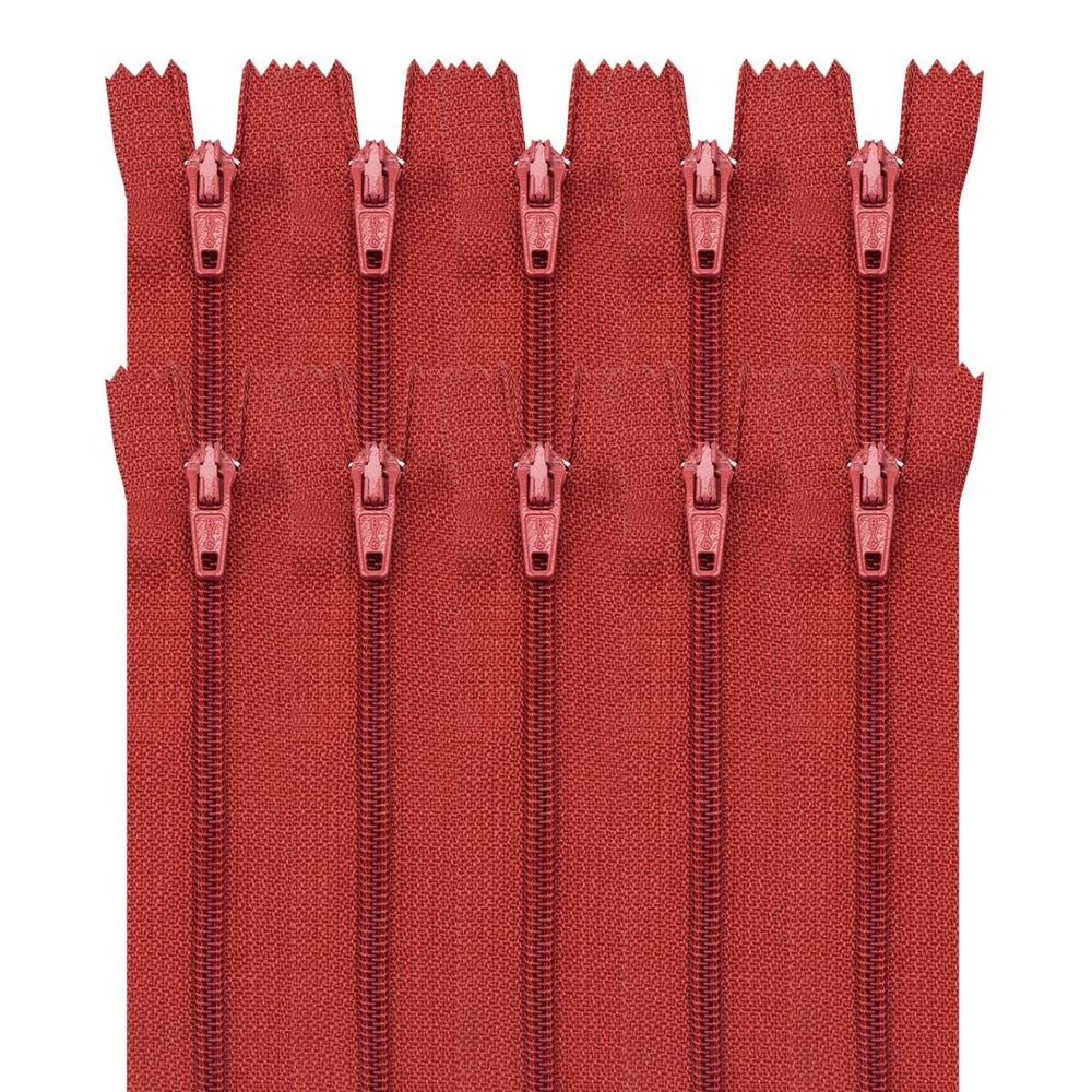 Молния спираль (витая) Т3 (3 мм) 1 зам., н/раз., 20 см, автомат, терракот, 30101, 10 шт