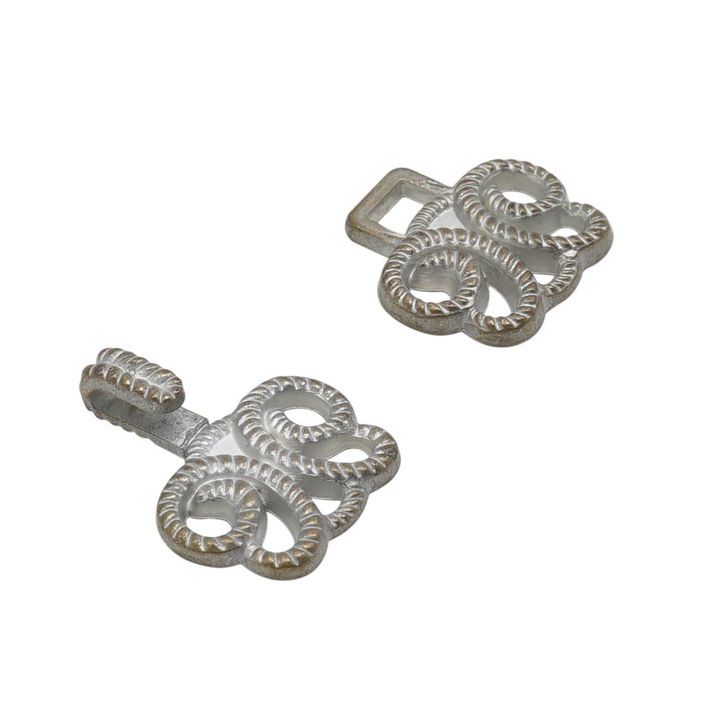 Крючки пришивные декоративные 25х14 мм, white, 10 шт