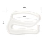 Крючки для бюстгальтера пластик 20.0 мм, 100 шт, прозрачный