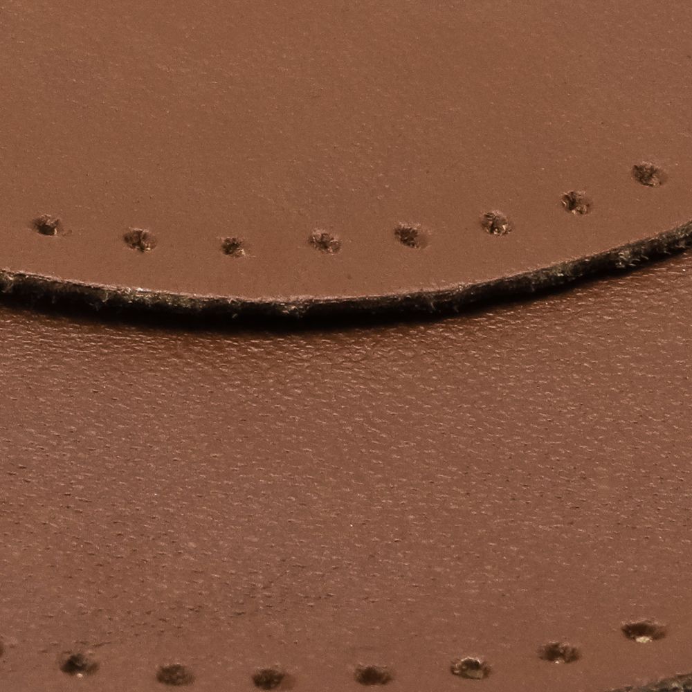 Заплатки пришивные из кожи, круг ⌀8см с перфорацией, 2 шт, 100% кожа, 02 светло-коричневый, 9121