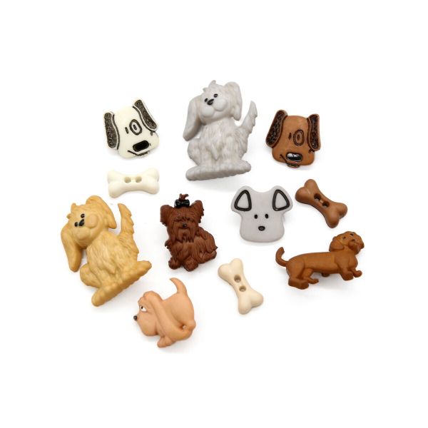 Украшения декоративные пуговицы Фигурки Собачка Dress It Up 369