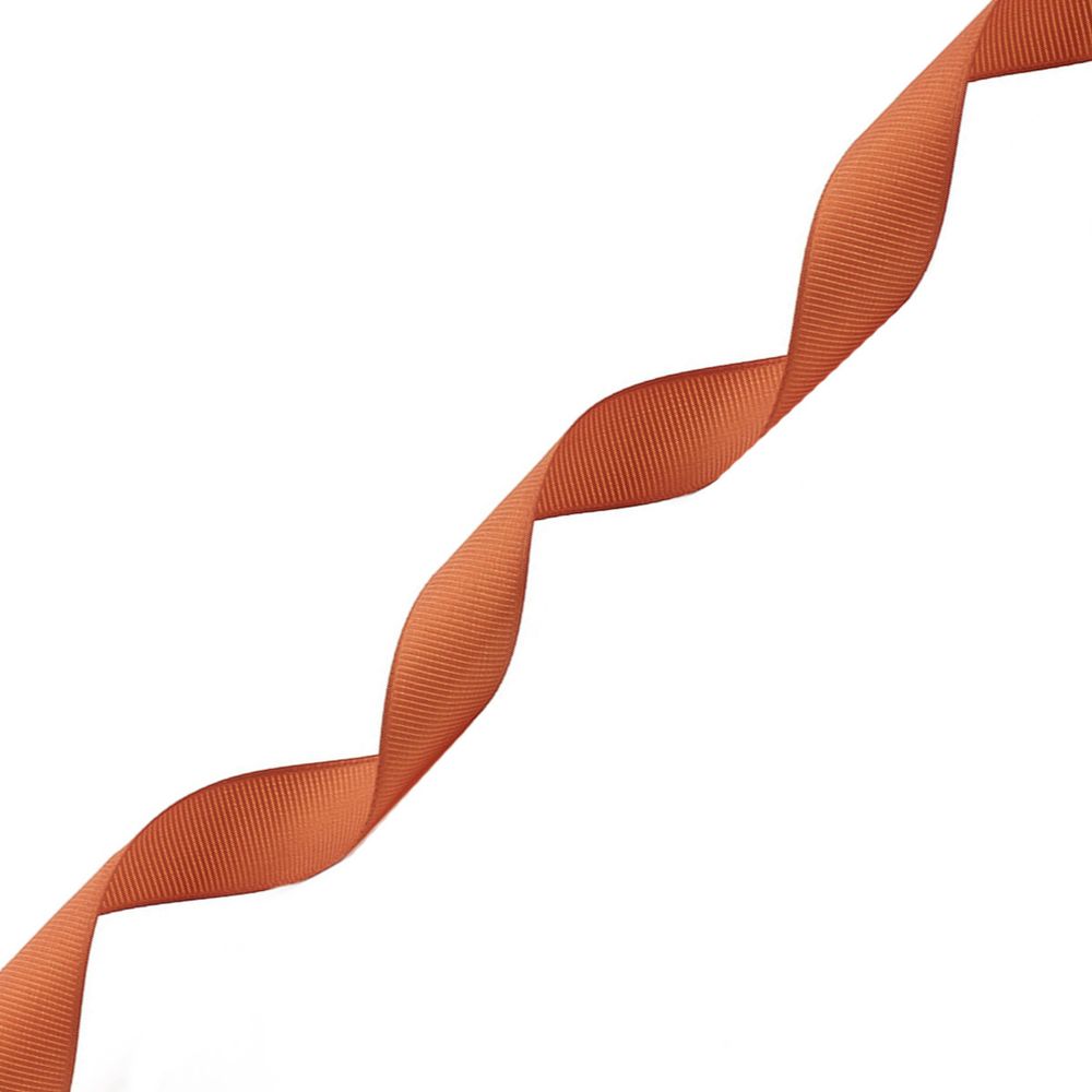 Лента репсовая (в рубчик) 20.0 мм, 046 т.оранжевый, уп.18,28 м