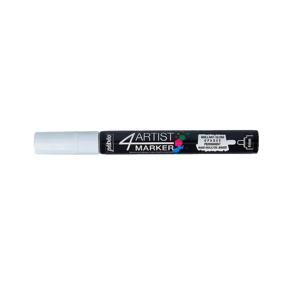 Маркер художественный 4Artist Marker на масляной основе 4 мм, перо круглое, 6 шт, 580125 белый, Pebeo
