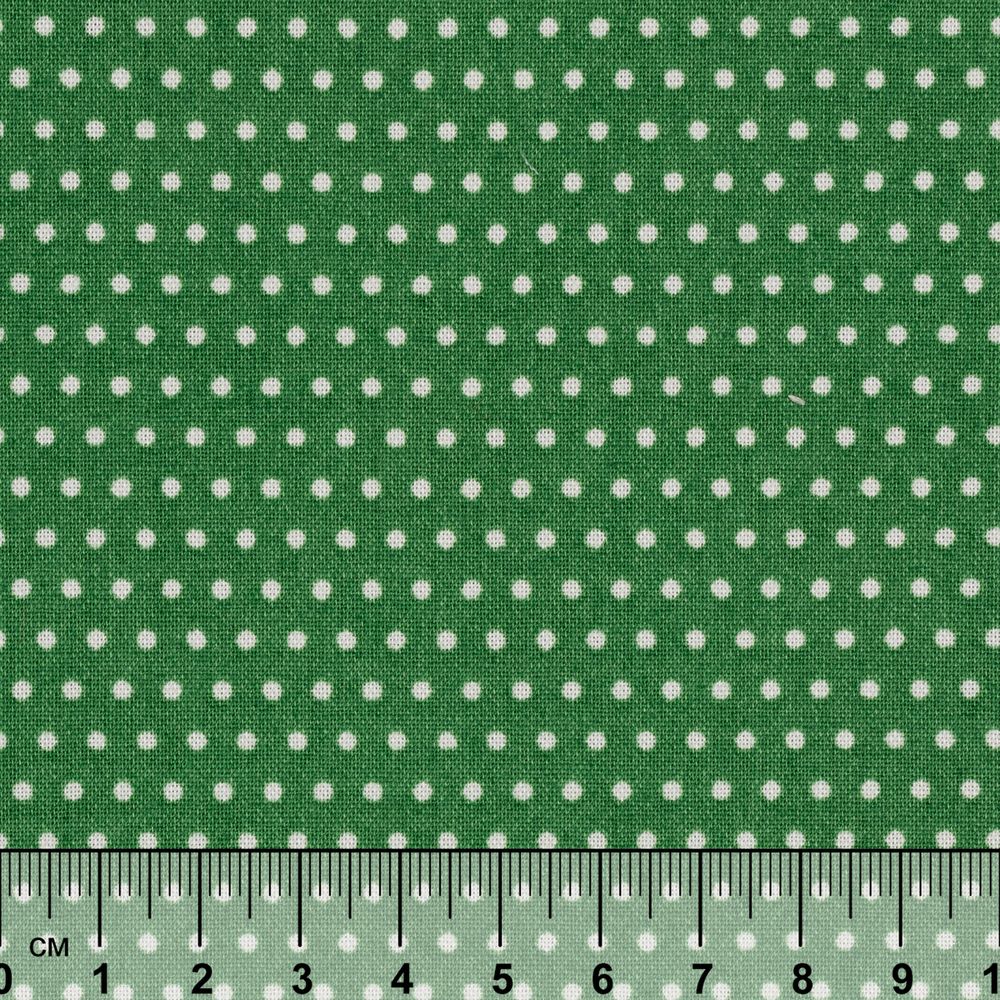 Ткань для пэчворка Peppy Бабушкин сундучок, отрез 50х55 см, 140 г/м², БС-23 кр.горох я.зеленый, Peppy