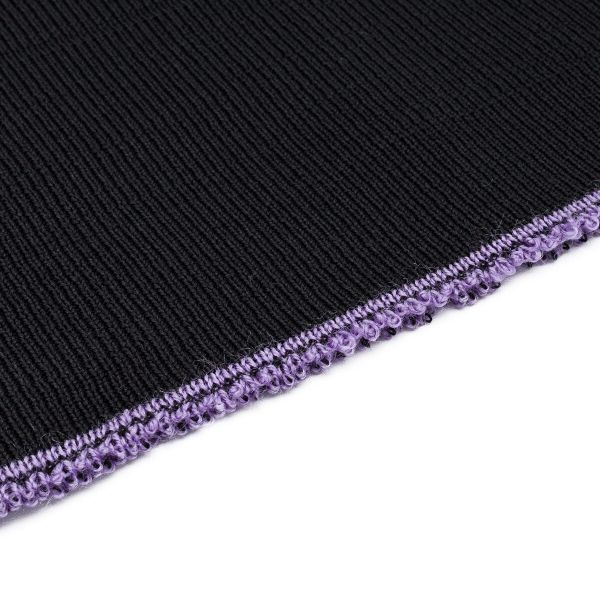 Подвяз средней плотности (100% полиэстер), 1*1, высота 14см (7см*2), длина 70-73см (8001 черный)