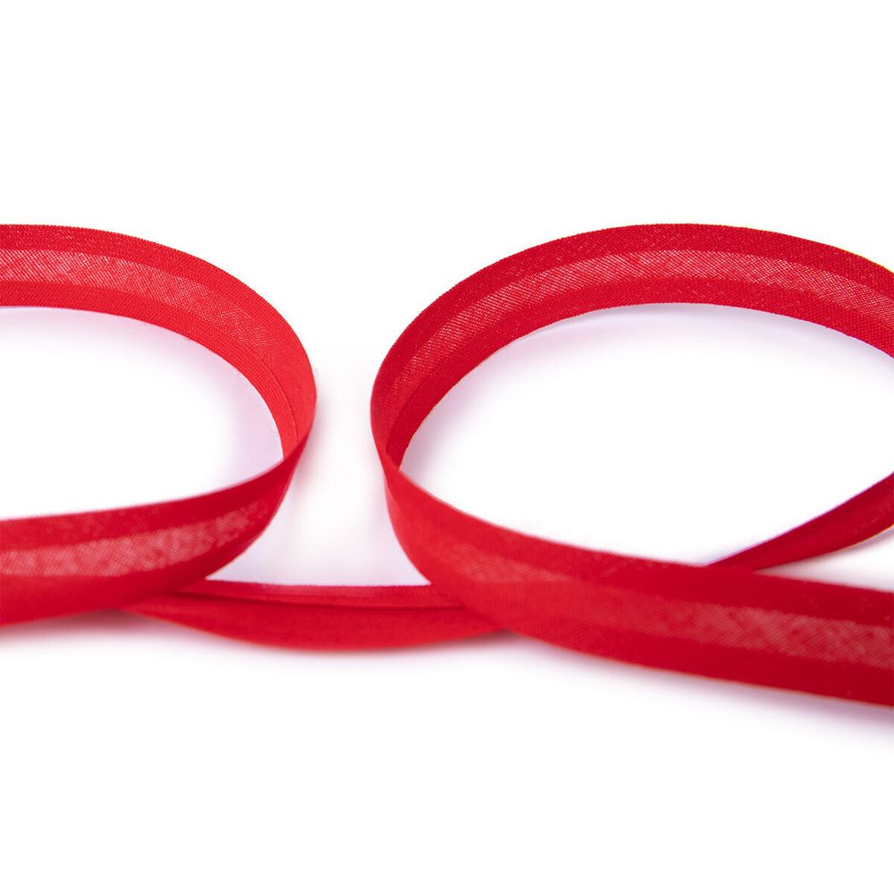 Косая бейка хлопковая 15 мм / 132±1 метра, 030 алый, Blitz BKE-15C