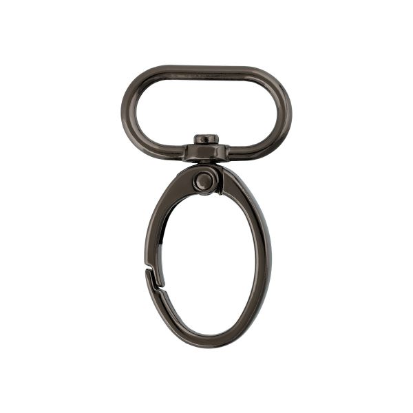 Карабин металл 25.0 мм (50х30 мм), 10 шт, 06 черн.никель, Gamma GH 118/25/10