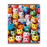 Тетрадь ученическая общая, матовый сплошной лак+запечат.титул лист A5+ 60 л. на скобе 65 г/м², белизна 100 %, 10 шт, клетка, 01123 Микс-Летний день, Светоч Т77