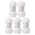 Пряжа Alize (Ализе) Mini Colors серия Бархат (Velluto) / уп.5 мот. по 100 г, 68м, 8110 принт