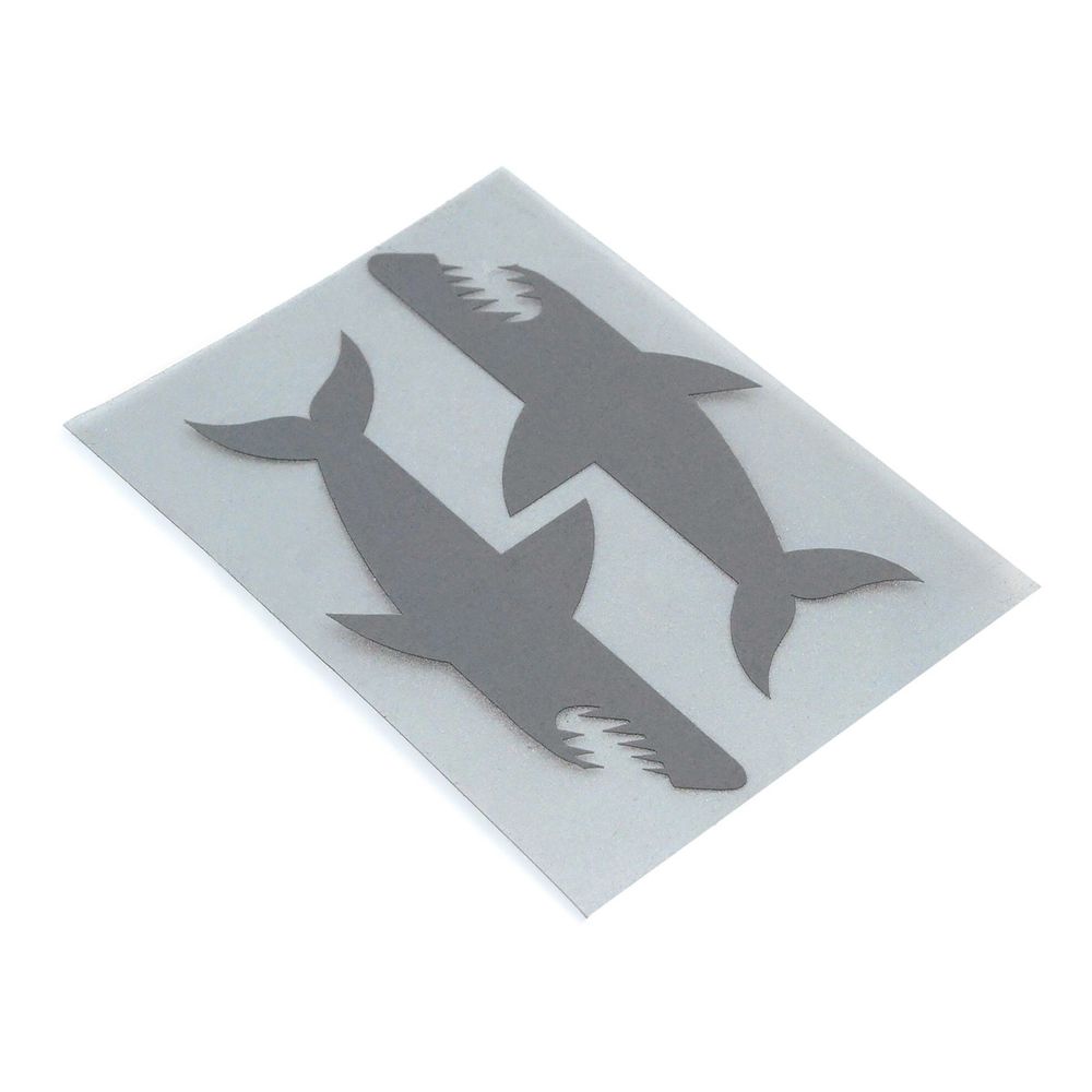 Набор светоотражающих наклеек на одежду Акула 7х7см