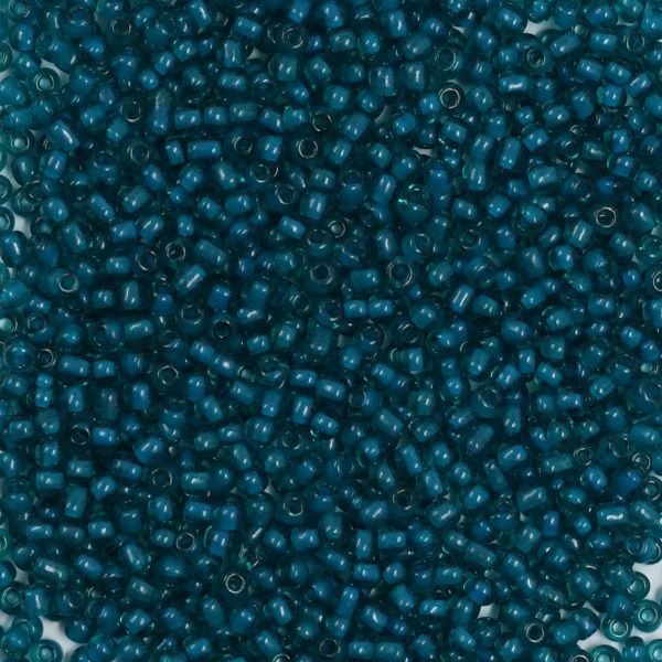 Бисер Astra&Craft 11/0 (2.1 мм), 200 г (10х20 г), цв. 21А-4 бирюза/прозрачный с цветным центром