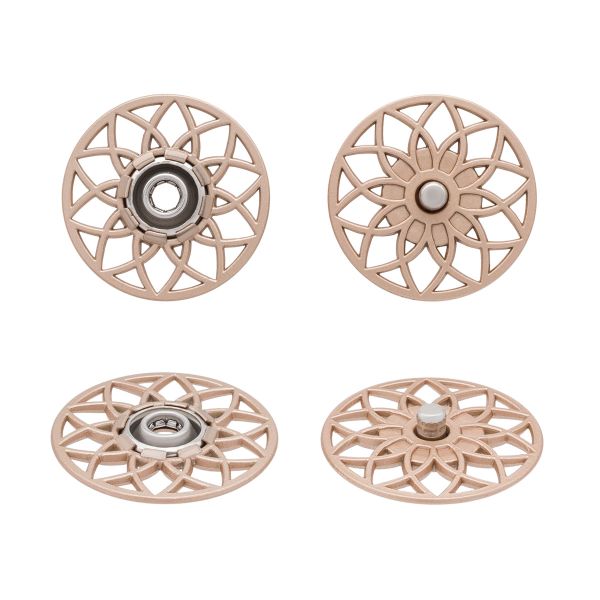 Кнопка пришивная металл ⌀25.0 мм, 10 шт, золотой, KN19