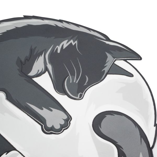 Термотрансфер 18.6х18 см, Коты инь ян, 5шт