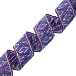 Лента (тесьма) жаккардовая 30.0 мм / 25±1 метров, рис. 9854, синий/белый/красный, С3881Г17