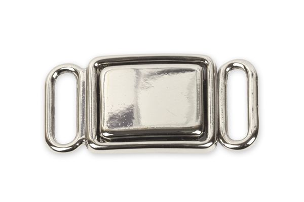 Застежки для купальника (бикини) металл 27х14 мм, 10 шт, №04 никель, Blitz BBT039