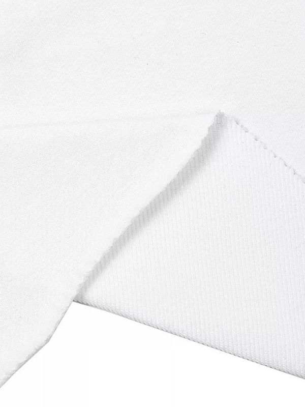 Футер 2-нитка петля поликоттон стрейч 220 г/м², 160 см / 3 метра, ФУТ2Х.TBY.ХЛ-ПЭ.БЕЛ.3, цв.белый