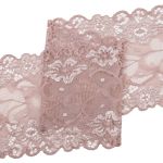 Кружево бельевое эластичное 150 мм / 13.72 м, цв. C344 пудровый