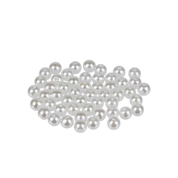 Бусины пластик ⌀6 мм, 50±2 шт, №57 жемчужный, Zlatka PB-1