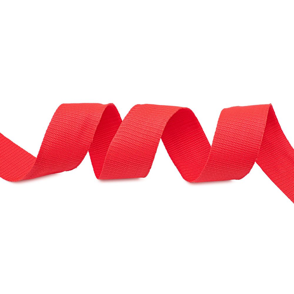 Стропа (ременная лента) 50 мм / 30 метров, толщ. 1.0 мм, [28 г/пог.м], 100% п/п, 10 красный /TOS/