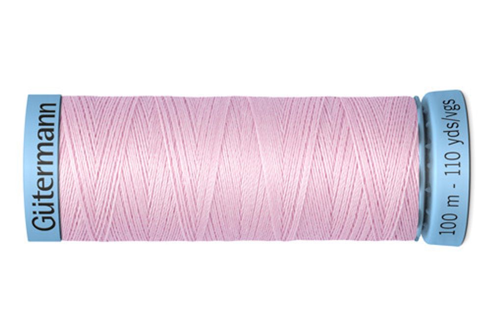 Нитки шелковые Gutermann Silk S303, 100м, 320 зефирно-розовый, 5 катушек