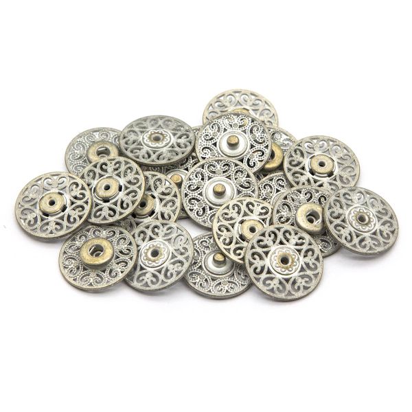 Кнопка пришивная металл ⌀23.0 мм, металл, S, уп.10 шт