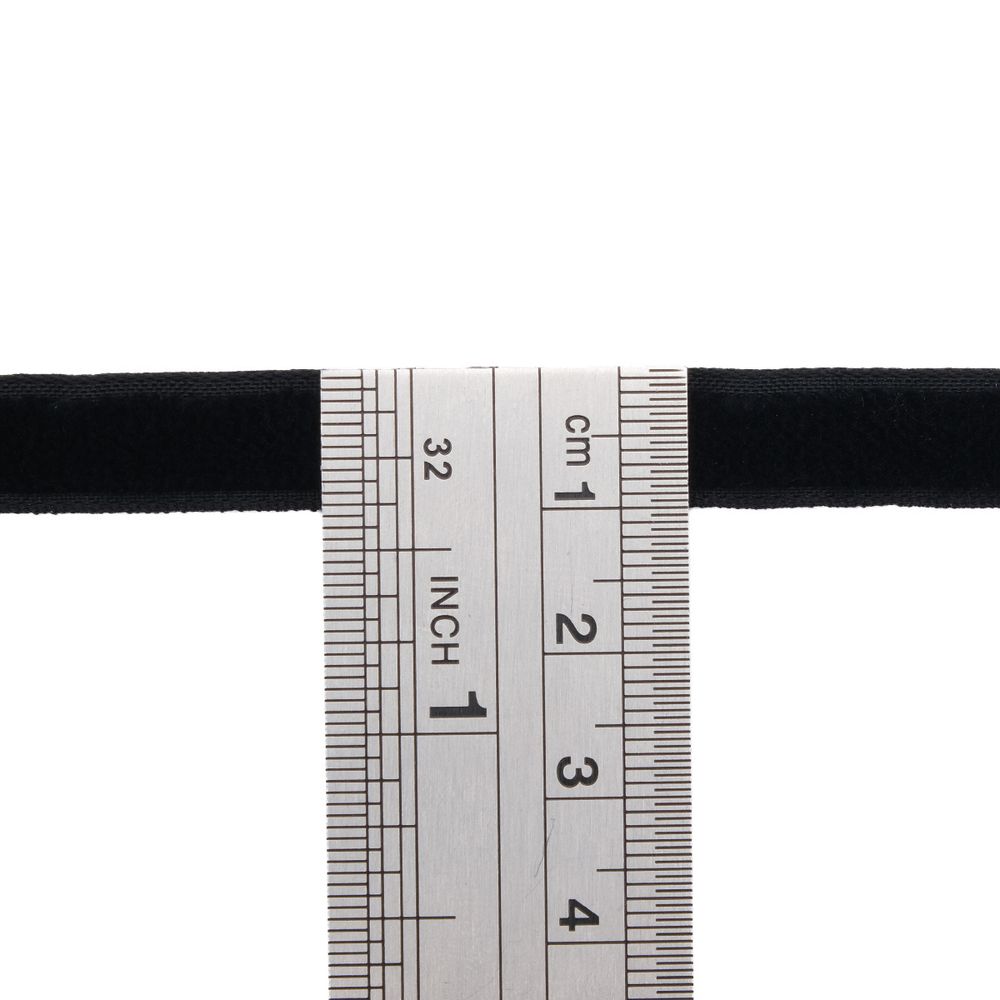 Лента бархатная (тесьма) 10.0 мм / 10±0.5 метров, рис. 8508, цв.20 черный