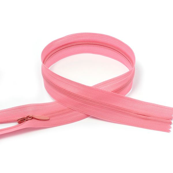 Молния потайная (скрытая) Т3 (3 мм) 1 зам., н/раз., 20 см, цв.F137 розовый уп.50 шт