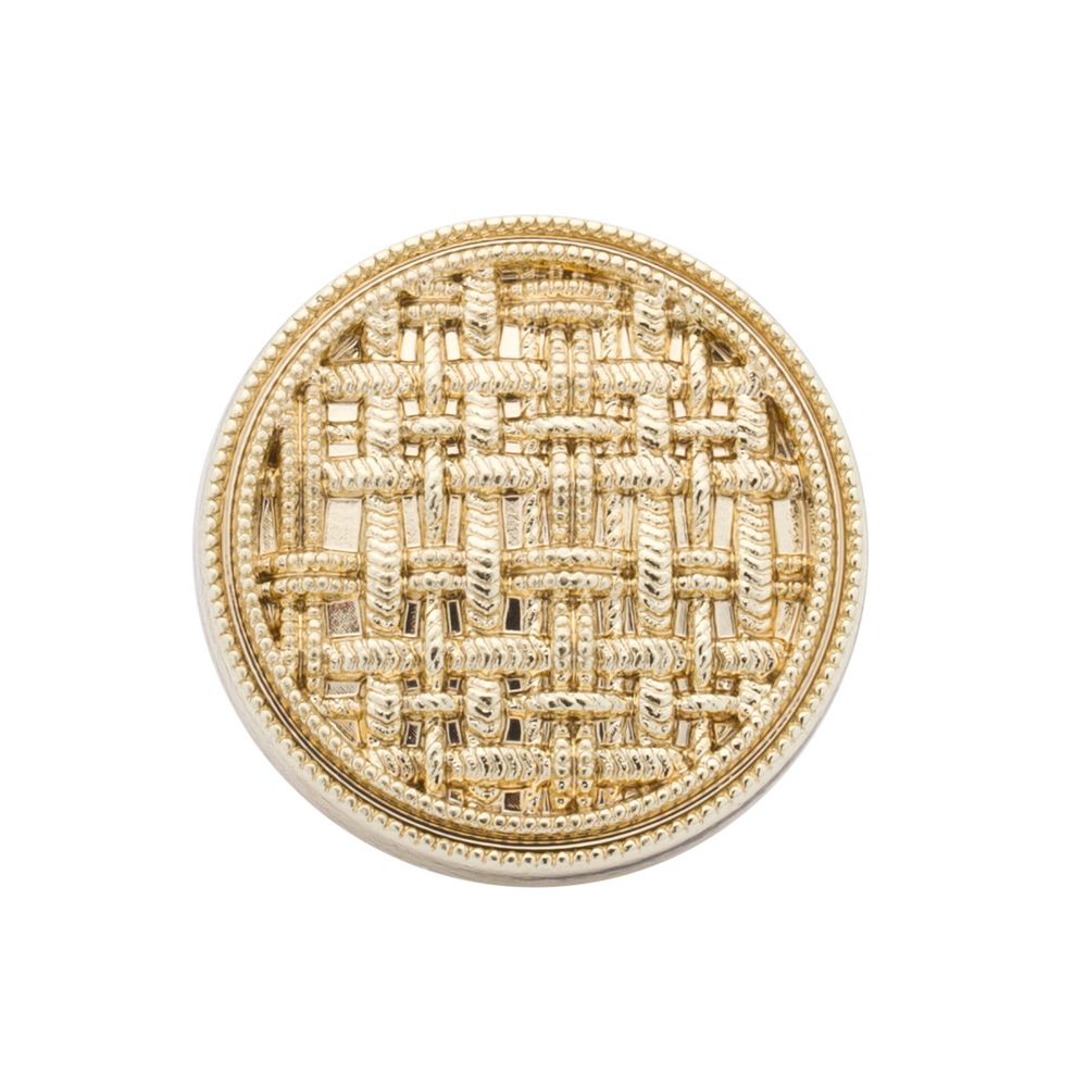 Пуговицы на ножке 24L=15 мм, металл, Gold (золотой), 10 шт, MP06