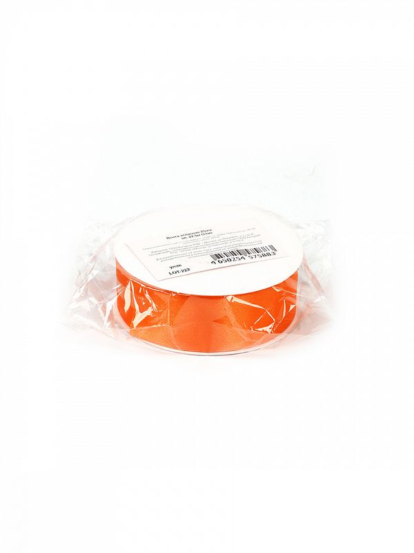 Лента атласная 1-сторонняя 25.0 мм / 22.5±1 метра, 3020 ярк.оранжевый, Magic4Hobby