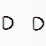 Полукольцо литое металл внутр. 15 мм (внешн. 20х17 мм), плоское, 20 шт, чер.никель ГР, 6869