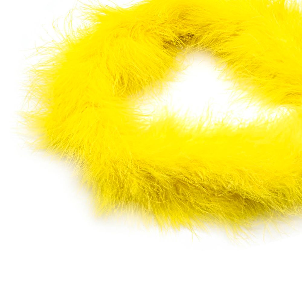 Боа из пуха 1.8 метра, 20 г, ярко-желтый 604C /TOS/