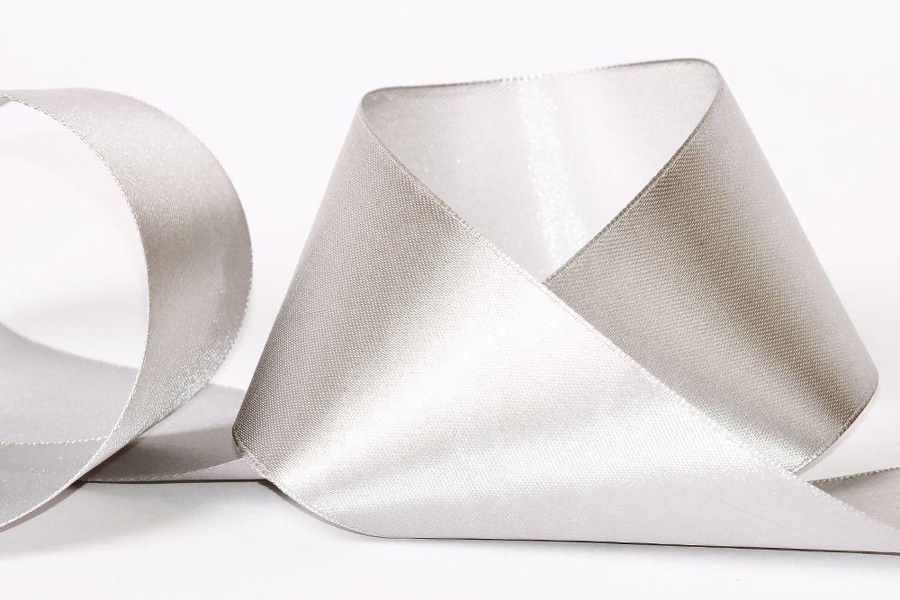 Лента атласная 1-сторонняя 50.0 мм / 33±2 метра, 059 серый, Gamma