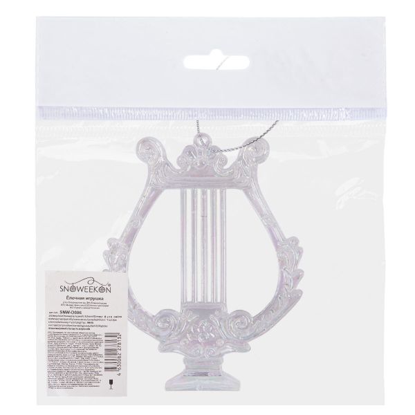 Елочная игрушка, 5 шт, №05 арфа 8х10 см, Snoweekon SNW-D086