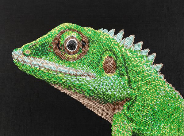 Алмазная (кристальная) мозаика Фрея, постер Ящерица, 40х30 см