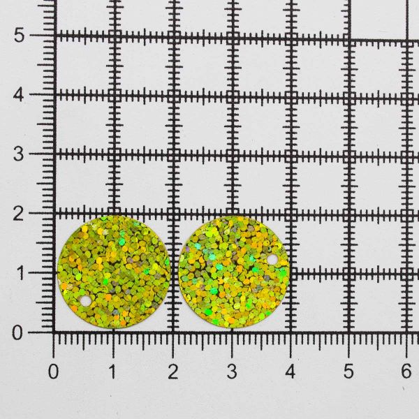 Пайетки плоские 20 мм, упак. 10 гр, Астра, А20 золото голограмма, уп.10 шт