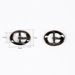 Пряжка 11,5 мм чер.никель мет, 20 шт