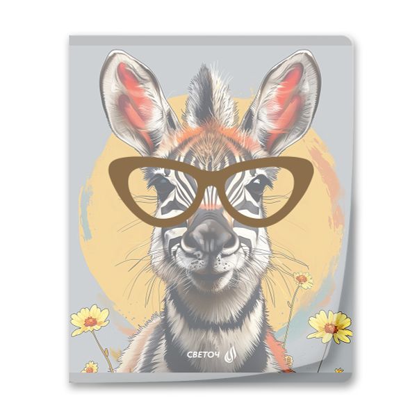 Тетрадь общая пластиковой обложкой 180 мкр. с трафарет.печатью, цвет.запечат.титул лист A5+ 96 л. на скобе 65 г/м², белизна 100 %, 5 шт, клетка, 01105 Наблюдаю за тобой, Светоч Т62