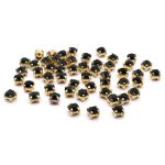 Хрустальные стразы в цапах/золото, 4мм, 50 шт/упак, Astra&Craft (36 изумрудный), 4AR159/166