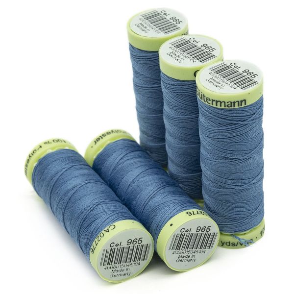 Нитки отделочные Gutermann Top Stitch, 30м, 965 дымчато серо-голубой, 5 катушек