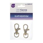 Карабин металл 09 мм (36х13 мм), 10 шт (5х2 шт), 24 под бронзу, Gamma GHM-9