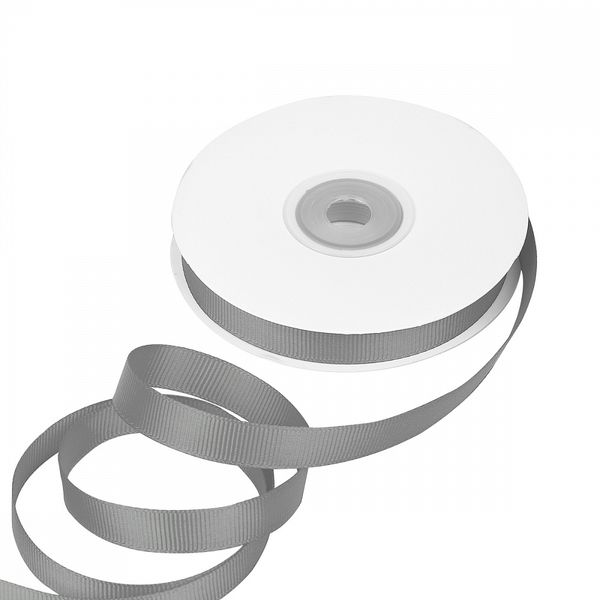 Лента репсовая (в рубчик) 12.0 мм / 22.8±1 метра, 012 серый, Magic4Hobby