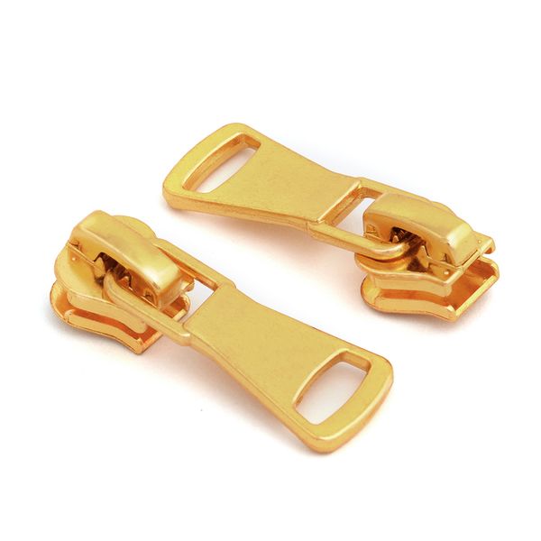 Слайдер (замок) для молнии трактор Т5 (5 мм), автомат, ТТ3 (3 мм), цв.золото, уп.10 шт, Mzipp
