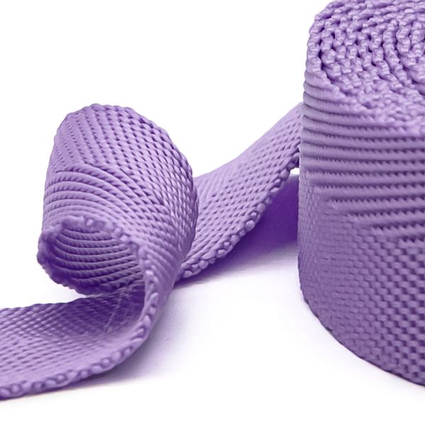 Стропа (ременная лента) 25 мм / 5х2.5 метра, толщ. 1.0 мм, [15.1 г/пог.м], 100% п/п, 18 сиреневый