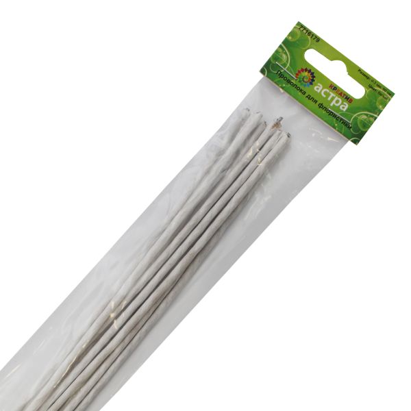 Проволока флористическая 3,00 мм, 60 см, 10 шт Astra&Craft, белый