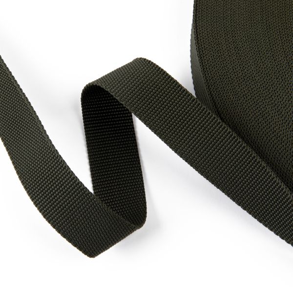 Стропа (ременная лента) 25 мм / 50 метров, толщ. 1.08 мм, [10 г/пог.м], 100% п/п, 327 хаки, Gamma G-25 ЦВ